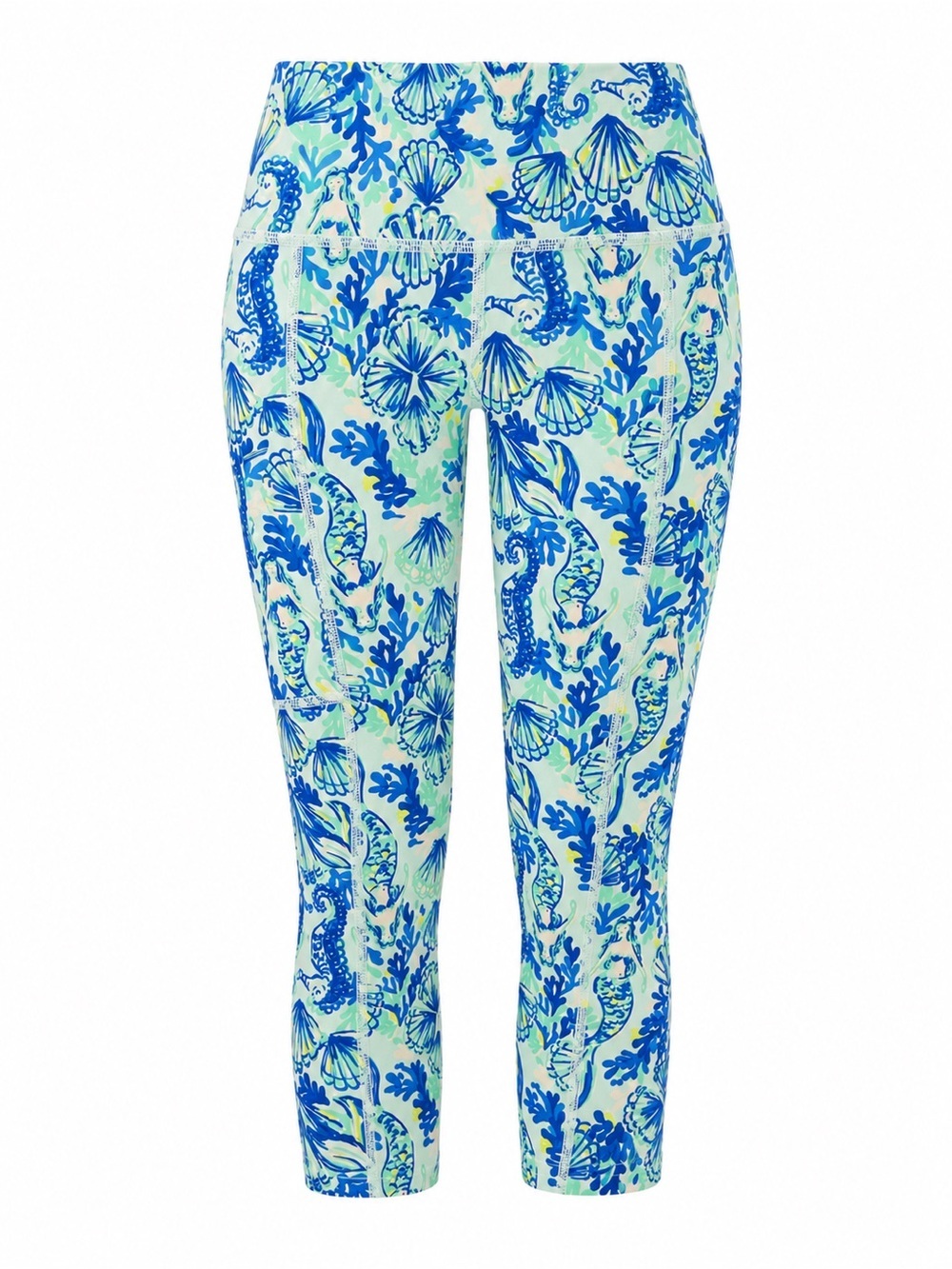 Lilly Pulitzer “Seeing Double” sea glass aqua luxletic leggings, XS
